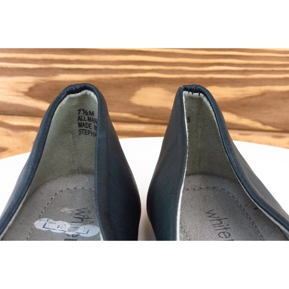 White Mountain Sz‎ 7.5 M Black Round Toe Flat Synthetic Stephanie - Picture 3 of 8